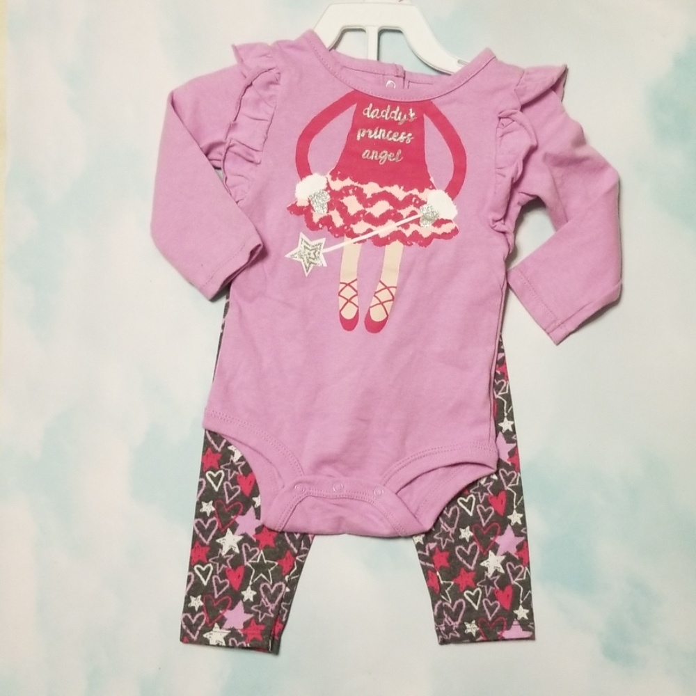 Koalababy 2 PC legging set Daddy's princess angel